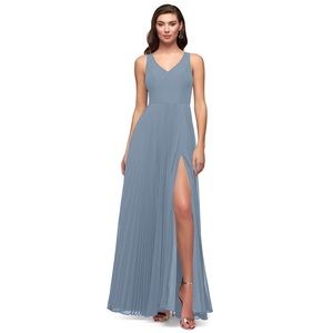 READ DESCRIPTION Azazie Lindsey Dress- Dusty Blue